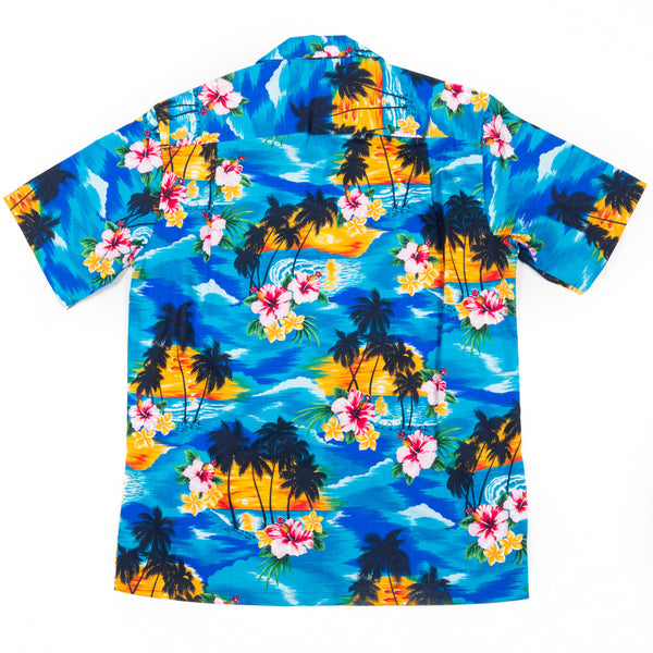 Pacific Legends Hawaiian Aloha Shirt Blue Sunset Made In Hawaii - Dude From Hawaii