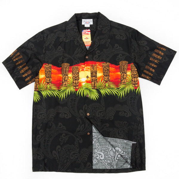 Pacific Legends Hawaiian Aloha Shirt Tiki Chest Made In Hawaii - Dude From Hawaii