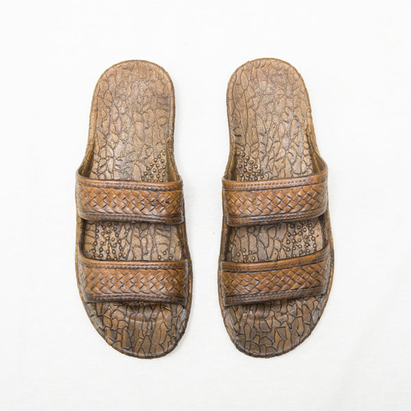 Pali Hawaii Hawaiian Jesus Sandals "Jandals" Dark Brown - Dude From Hawaii