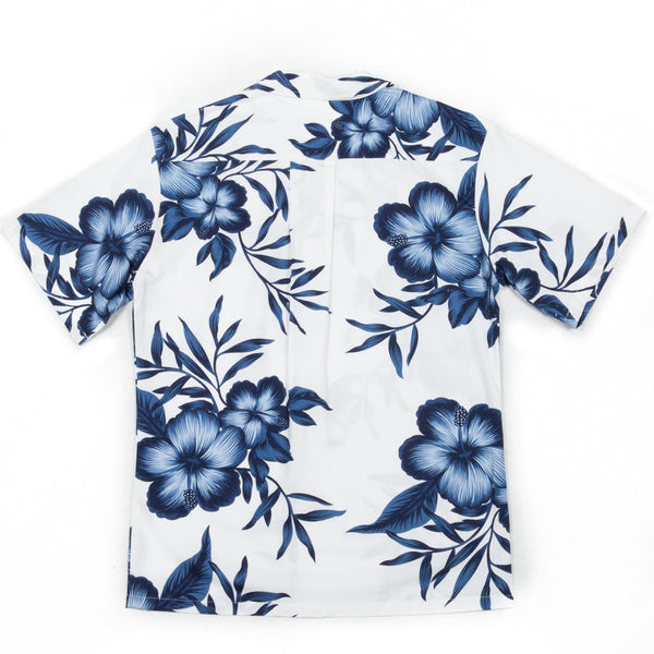 Mens Hawaiian Aloha Shirt White Floral - Dude From Hawaii